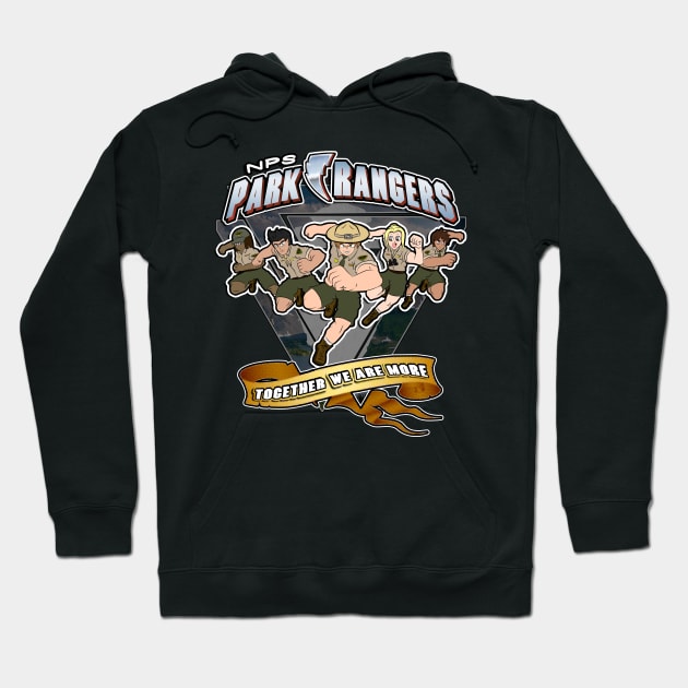 Park Rangers - Power Rangers Parody Hoodie by DeviantNerd